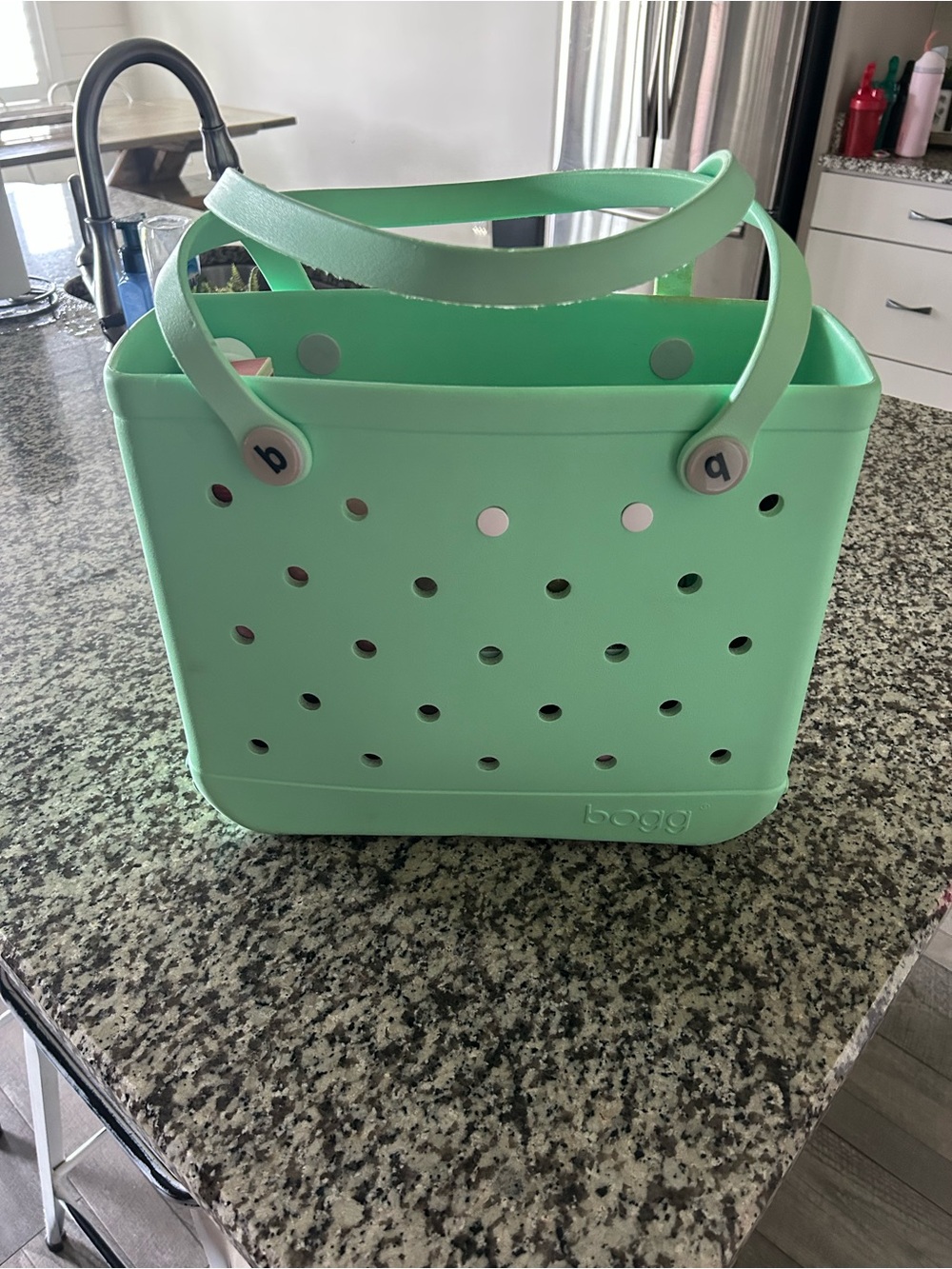BOGG BAG Mint Green Perforated Tote with Double Handles